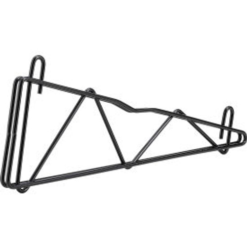 Nexel Black Epoxy, Fixed Single Shelf Wall Mount Bracket, 18"D