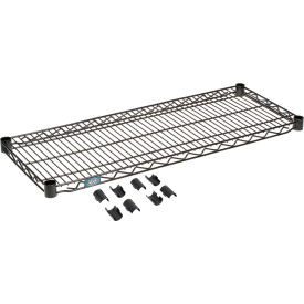 Nexel S1436B Black Epoxy Wire Shelf 36"W x 14"D