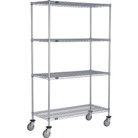 Nexel 4 Shelf Truck, Nexelate, 60"W x 24"D x 80"H, Polyurethane Swivel Casters