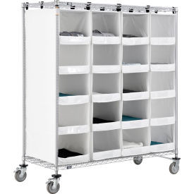 Nexel Stock Picking Truck, Single Sided, 20 Cells, 60"L x 24"W x 69"H, White