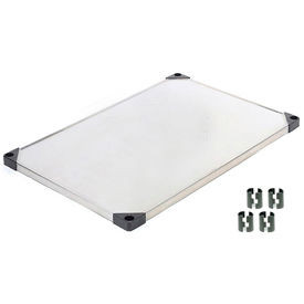 Nexel S1848SS Stainless Steel Solid Shelf 48"W x 18"D