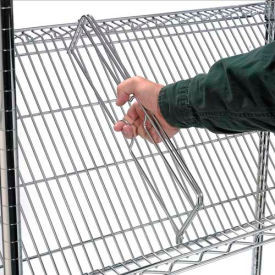 Nexel Chrome Slant Shelf Divider, 24"W x 4"H