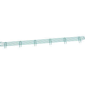 Nexel Poly-Green Wire Ledge, 72"W x 4"H