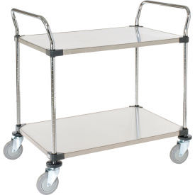 Nexel Stainless Steel Utility Cart w/2 Shelves, 800 lb. Capacity, 48"L x 24"W x 38"H