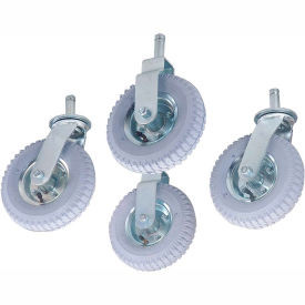 Nexel CA85RN (2) Swivel (2) Rigid Stem Casters, 8" Pneumatic, Set of (4), 1200 lb Capacity
