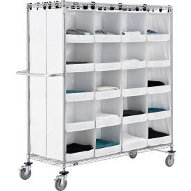 Nexel Stock Picking Truck, Back To Back, 40 Cells, 60"L x 24"W x 69"H, White
