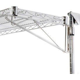 Nexel Chrome Adjustable Wall Mount Additional Wire Shelf Level, Starter, 54"W x 18"D