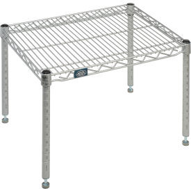 Nexelate Silver Epoxy Wire Dunnage Rack - 30"W x 18"D x 14"H
