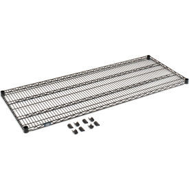 Nexel S2454B Black Epoxy Wire Shelf 54"W x 24"D