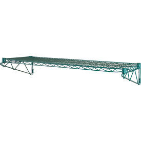 Nexel Poly-Green Adjustable Wall Mount Additional Wire Shelf Level, Starter, 48"W x 18"D