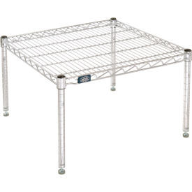 Nexel Chrome Wire Dunnage Rack - 24"W x 24"D x 14"H
