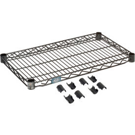 Nexel S1430B Black Epoxy Wire Shelf 30"W x 14"D