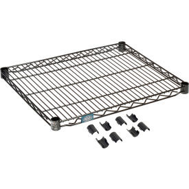 Nexel S2124B Black Epoxy Wire Shelf 24"W x 21"D