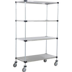 Nexel Stainless Steel Shelf Truck, 1200 lb. Capacity, 48"L x 24"W x 80"H