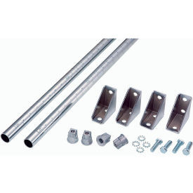 Nexel Chrome, Wall Mount Double Post Kit, 14"H