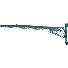 Nexel Poly-Green Adjustable Wall Mount Wire Shelving, 1 Shelf, Add On, 48"Wx18"Dx14"H