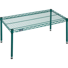 Nexel Poly-Green Wire Dunnage Rack - 36"W x 18"D x 14"H