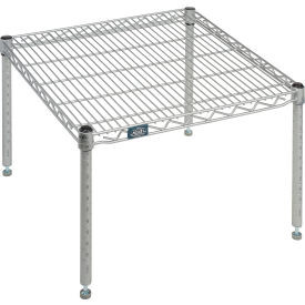 Nexelate Silver Epoxy Wire Dunnage Rack - 30"W x 24"D x 14"H