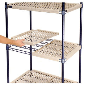 Nexel 4 Shelf Truck, Nexelite, 48"W x 21"D x 80"H, Polyurethane Swivel Casters, 2 Brake