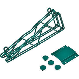 Nexel Poly-Green, Fixed Double Shelf Wall Mount Bracket, 12"D