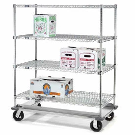 Nexel E-Z Adjust Wire Shelf Truck, 1600 lb. Capacity, 60"L x 18"W x 70"H