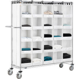 Nexel Stock Picking Truck, Back To Back, 50 Cells, 60"L x 18"W x 69"H, White