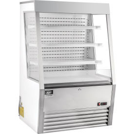 Nexel Refrigerated Open Air Merchandiser w/ Curtain, 13.8 Cu. Ft., Stainless Steel