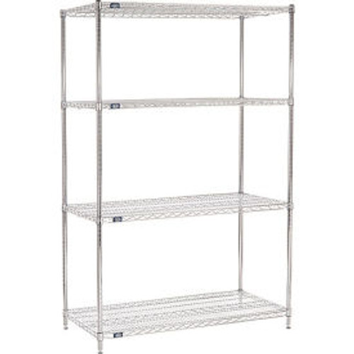 Nexel ESD, 5 Tier, Wire Shelving Starter Unit, 54"W x 14"D x 74"H