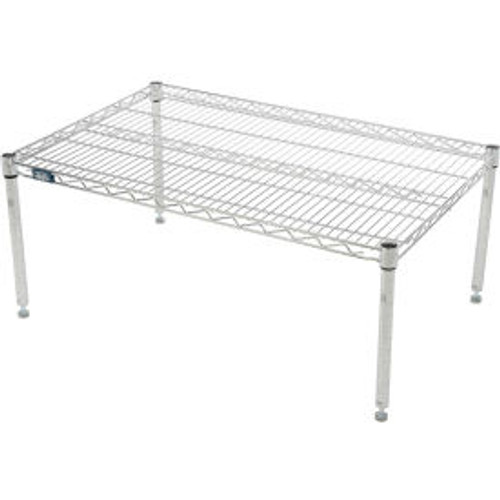 Nexelate Silver Epoxy Wire Dunnage Rack - 30"W x 18"D x 14"H