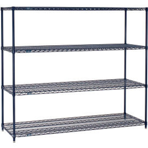 Nexel Nexelon, 4 Tier, Wire Shelving Starter Unit, 54"W x 24"D x 54"H