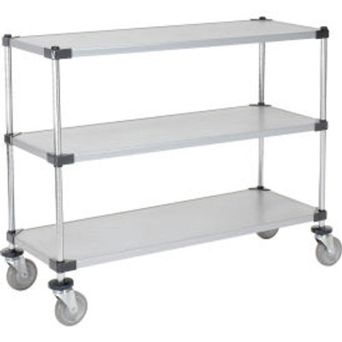 Nexel Adjustable Shelf Cart w/3 Shelves, 800 Ib. Capacity, 48"L x 18"W x 40"H