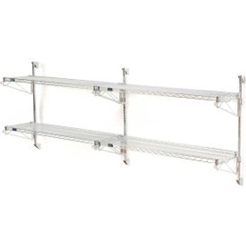 Nexel Chrome Wall Mount Wire Shelving 36"W x 14"D x 34"H 2 - Shelf Add-On