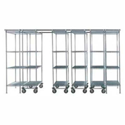 Nexel Space-Trac 6 Unit Storage Shelving, Poly-Z-Brite, 72"W x 21"D x 86"H - 14 ft