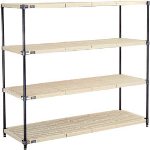 Nexel, Nexelite, 5 Tier, Vented Plastic Mat Shelving Unit, 60"W x 24"D x 74"H