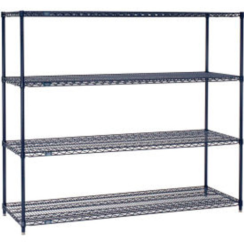 Nexel Nexelon, 5 Tier, Wire Shelving Starter Unit, 72"W x 21"D x 86"H