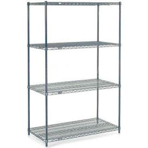 Nexel Nexelon, 4 Tier, Wire Shelving Starter Unit, 60"W x 21"D x 86"H