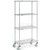 Nexel 4 Shelf Truck, Chrome, 36"W x 18"D x 80"H, Polyurethane Swivel Casters Nexel 4 Shelf Truck, Chrome, 36"W x 18"D x 80"H, Polyurethane Swivel Casters