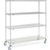 Nexel 4 Shelf Truck, Chrome, 72"W x 24"D x 80"H, Polyurethane Swivel Casters