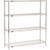 Nexel 4 Shelf, Chrome Wire Shelving Unit, Starter, 48"W x 14"D x 63"H