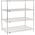 Nexel 4 Shelf, Chrome Wire Shelving Unit, Starter, 48"W x 30"D x 63"H