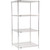 Nexel 4 Shelf, Chrome Wire Shelving Unit, Starter, 36"W x 30"D x 74"H
