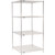 Nexel 4 Shelf, Chrome Wire Shelving Unit, Starter, 36"W x 36"D x 74"H
