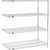 Nexel 4 Shelf, Chrome Wire Shelving Unit, Add On, 24"W x 24"D x 54"H