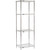 Nexel 4 Shelf, Chrome Wire Shelving Unit, Starter, 24"W x 18"D x 86"H