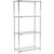 Nexel 4 Shelf, Chrome Wire Shelving Unit, Starter, 42"W x 18"D x 86"H