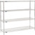 Nexel 4 Shelf, Chrome Wire Shelving Unit, Starter, 72"W x 18"D x 63"H