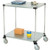 Nexel 2 Shelf Cart, Galvanized, 36"W x 24"D x 39"H, Polyurethane Casters