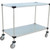 Nexel 2 Shelf Cart, Galvanized, 48"W x 24"D x 39"H, Polyurethane Casters