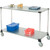 Nexel 2 Shelf Cart, Galvanized, 60"W x 24"D x 39"H, Polyurethane Casters