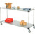 Nexel 2 Shelf Cart, Galvanized, 72"W x 24"D x 39"H, Polyurethane Casters